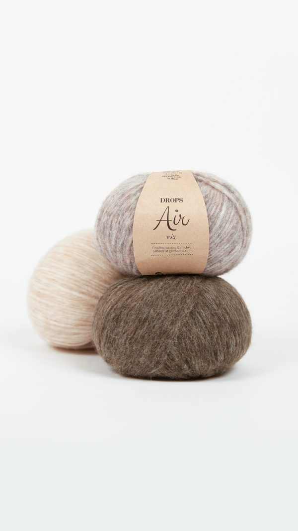 Alpakos vilna | Mezgimo siūlai | Alpaca | Knitting yarn | Шерсть | Пряжа для вязания | Vilna | Adīšanas diegi | Drops Air 65% alpakos vilna, 28% poliamidas, 7% vilna