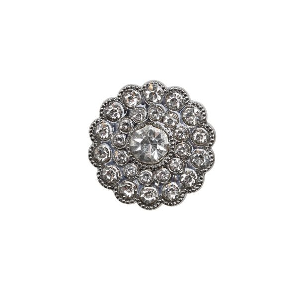 Metalinės sagos su stiklo akutėmis | Diamond Buttons | Блестящие пуговицы | Spīdīgas pogas | Go Handmade Diamond button silver
