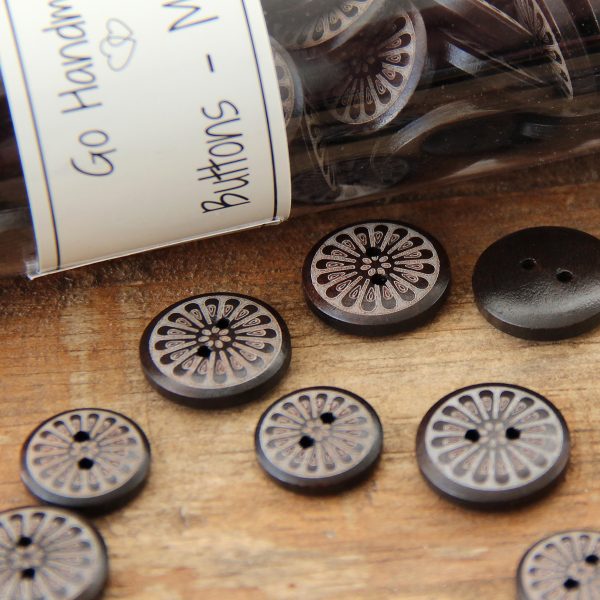 Medinės sagos | Wooden buttons | Деревянные пуговицы | пуговицы | Koka pogas | Pogas | Go Handmade Marguerit wooden buttons