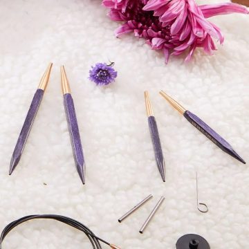 J’adore cubics mediniai virbalai keičiamu valu (13 cm) | J’adore Cubics Interchangeable Circular Needles | KnitPro J’adore cubics